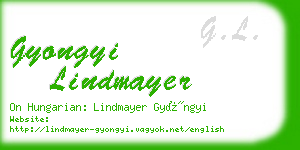 gyongyi lindmayer business card